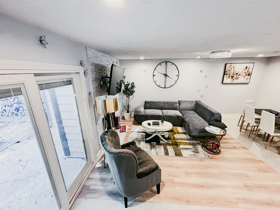 View of Living Room from Steps