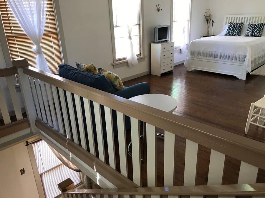 View from stairs
