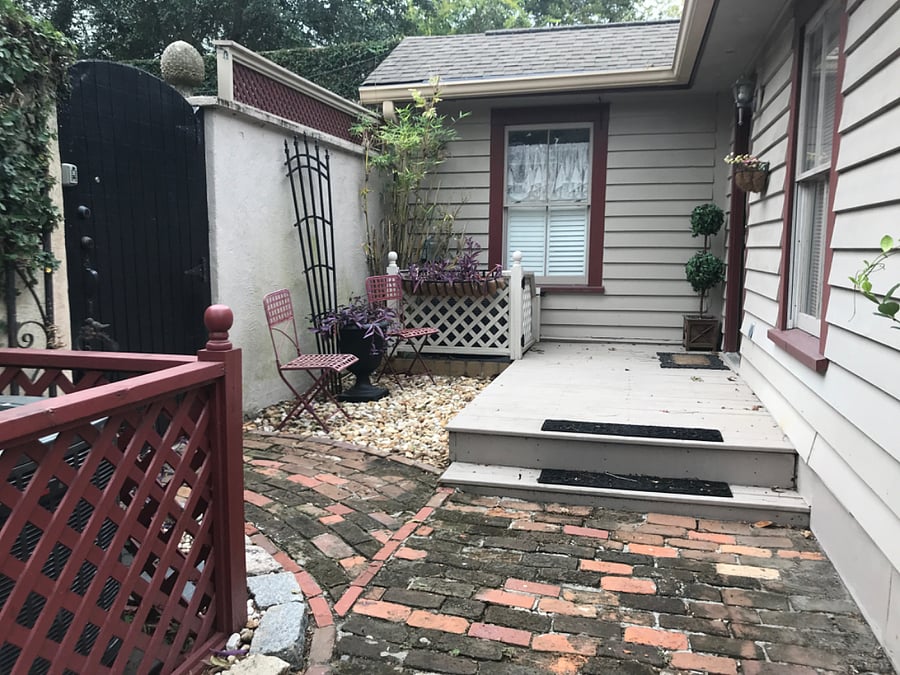 View of Courtyard coming in from driveway