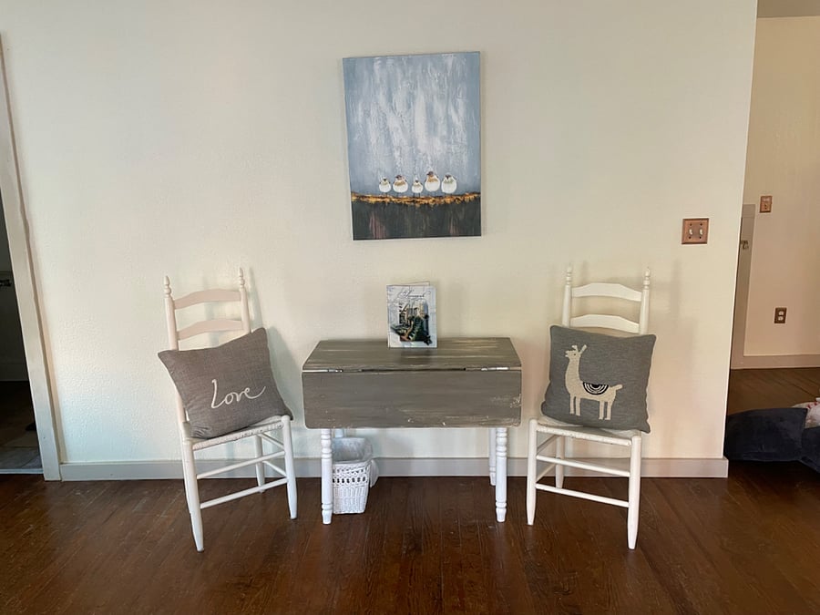 Versatile table use as Workspace, Writespace, or snacking