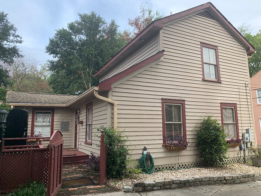 Driveway view of Carriage House