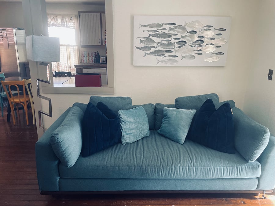 Comfy furnishings invite relaxations after days of sightseeing or workKitchen