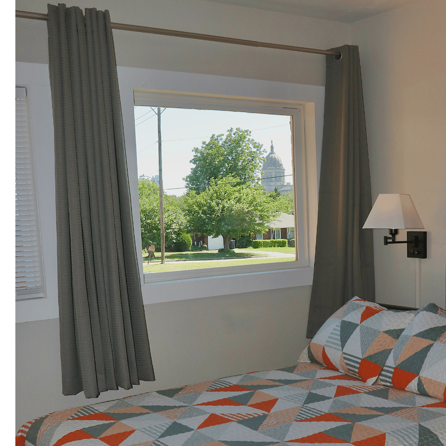Beautiful capital view. Dimmable wall sconce. USB power ports throughout.