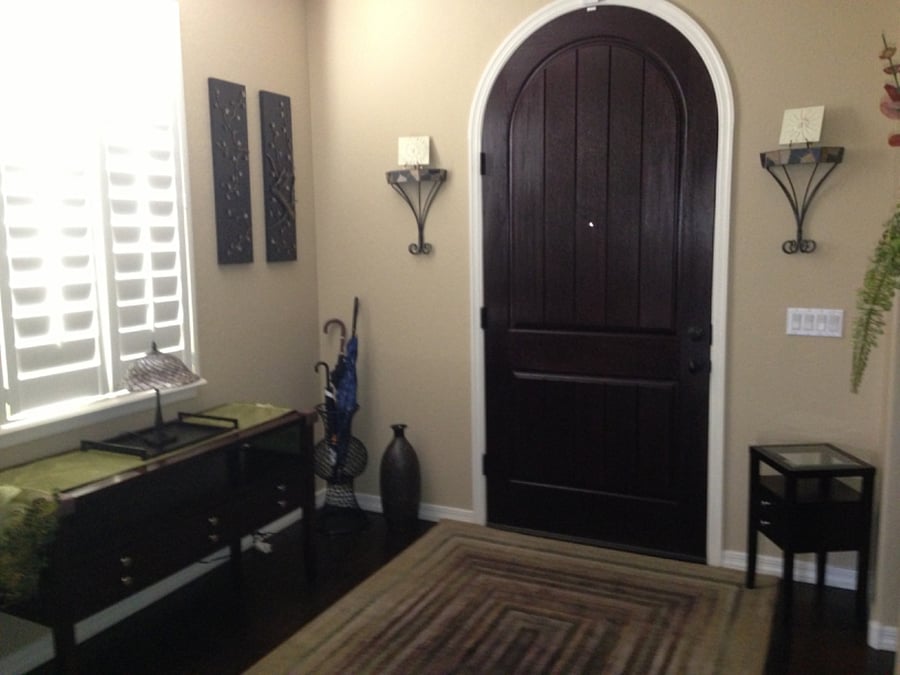 Bedroom is right off of front door entrance