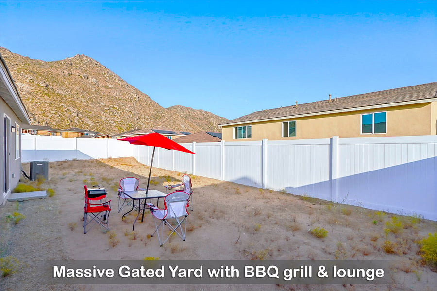Enjoy a massive gated yard complete with a BBQ grill, perfect for outdoor gatherings and fun!