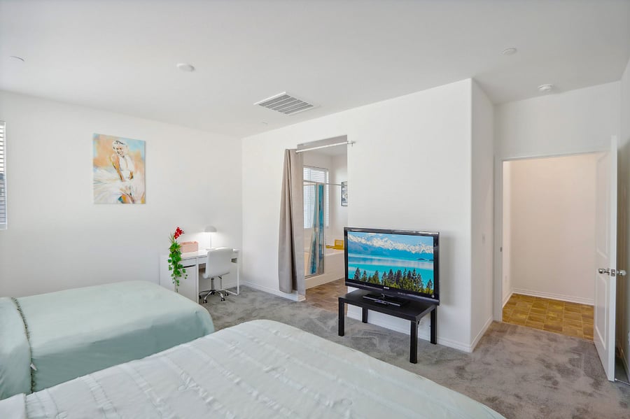 Cozy room featuring a TV for your entertainment!