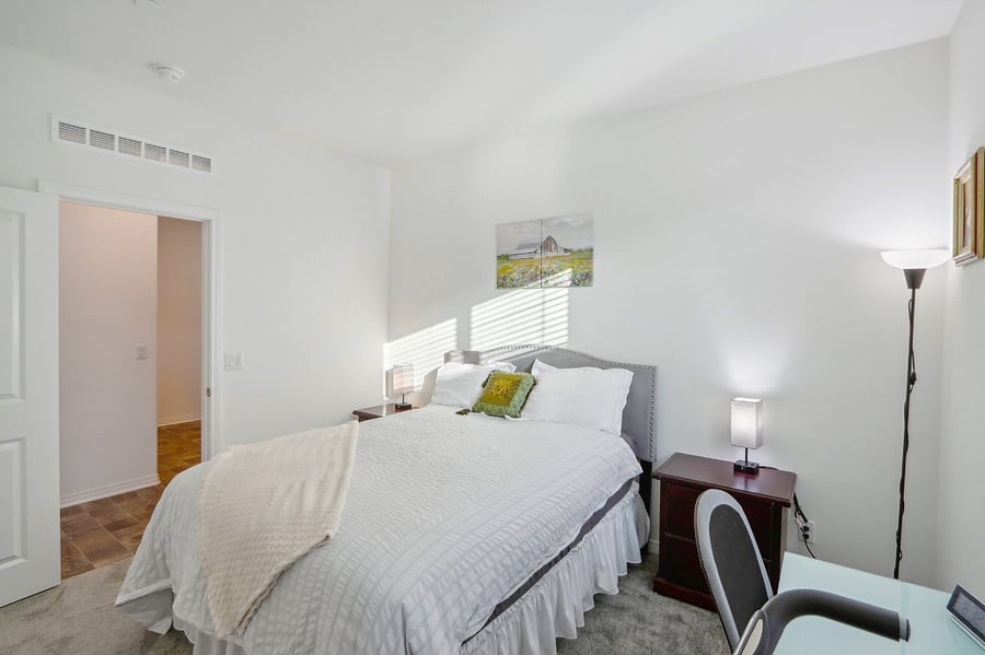 Drift off in this charming bedroom, complete with fresh linen.