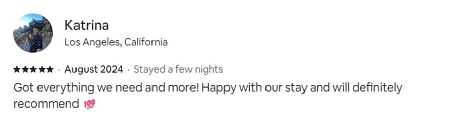 Nothing makes us happier than satisfied guests!