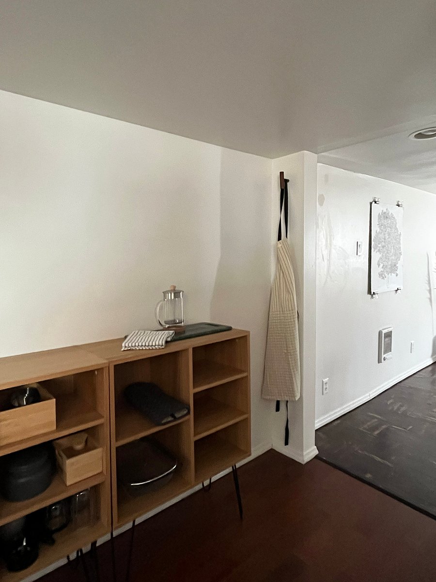 Additional kitchen storage.