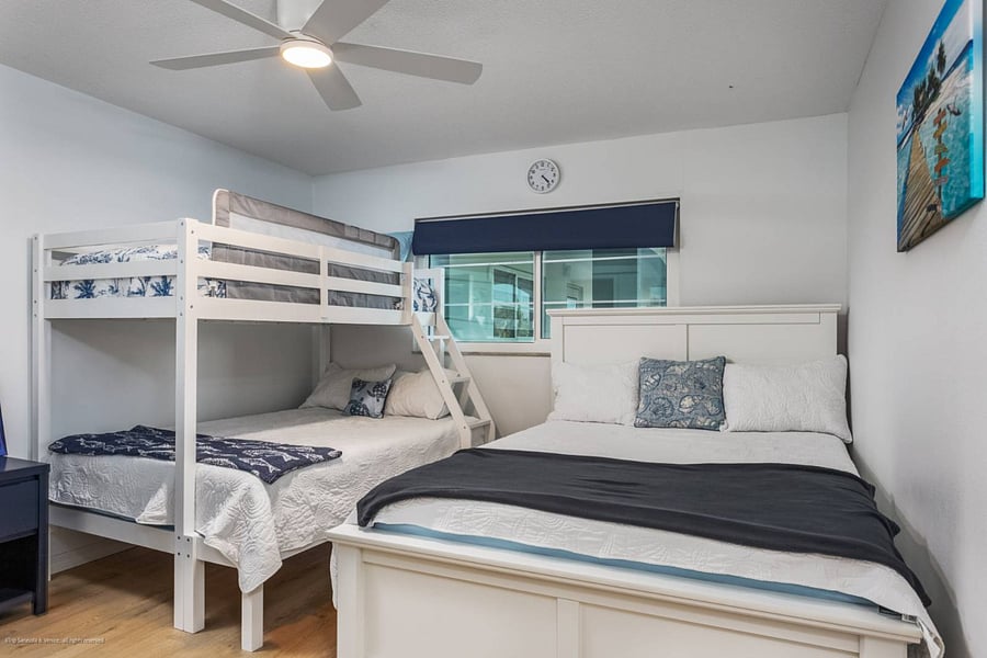 2nd Bedroom sleeps 5.