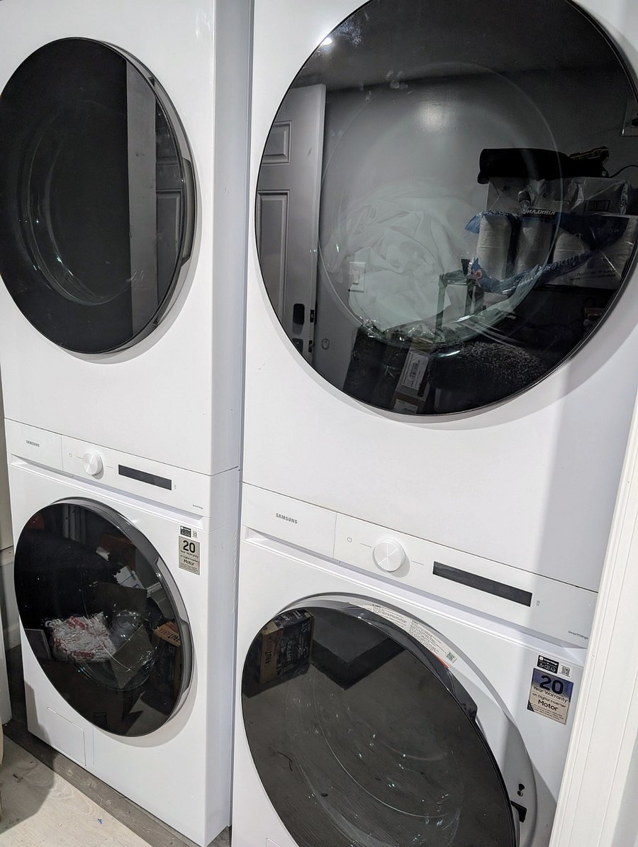 Shared laundry area inside he building