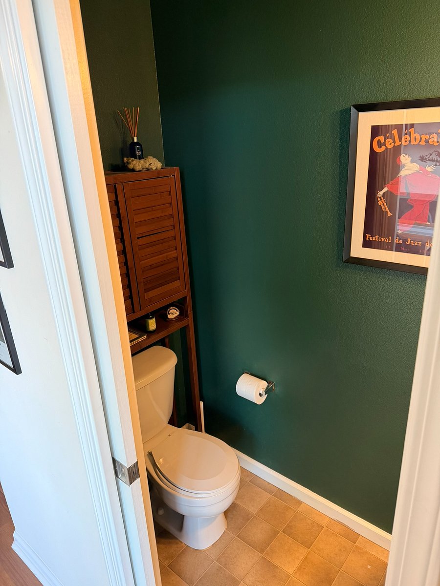 Half bathroom off the dining room