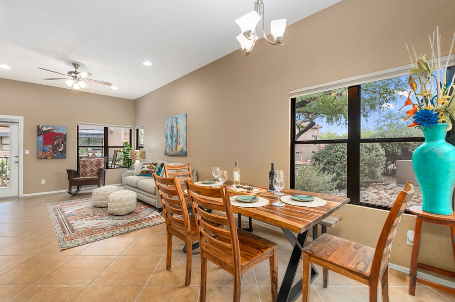 Dining and living room
