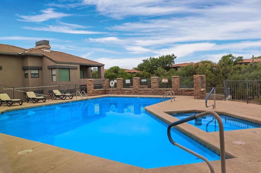 West pool and jacuzzi area