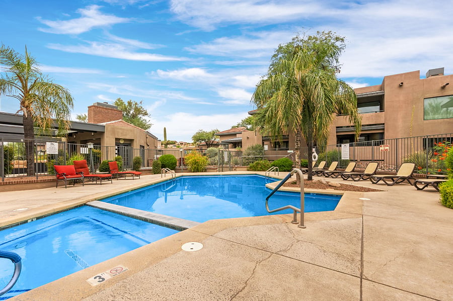 East pool and jacuzzi