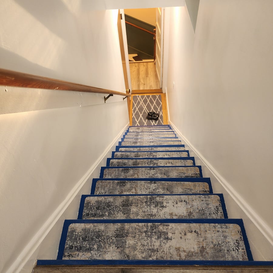 Once you open the doors to the apartment, this are the stairs that lead to your sanctuary.