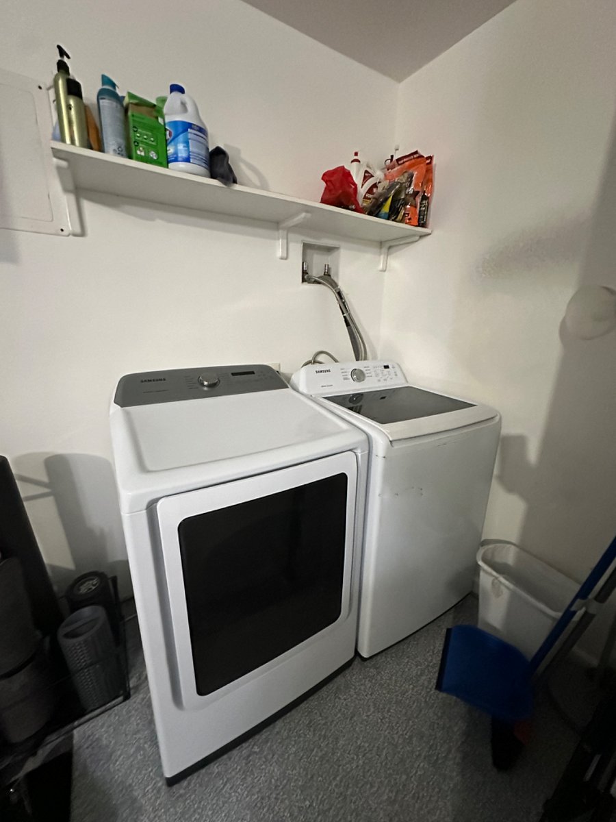 Full size washer and dryer.