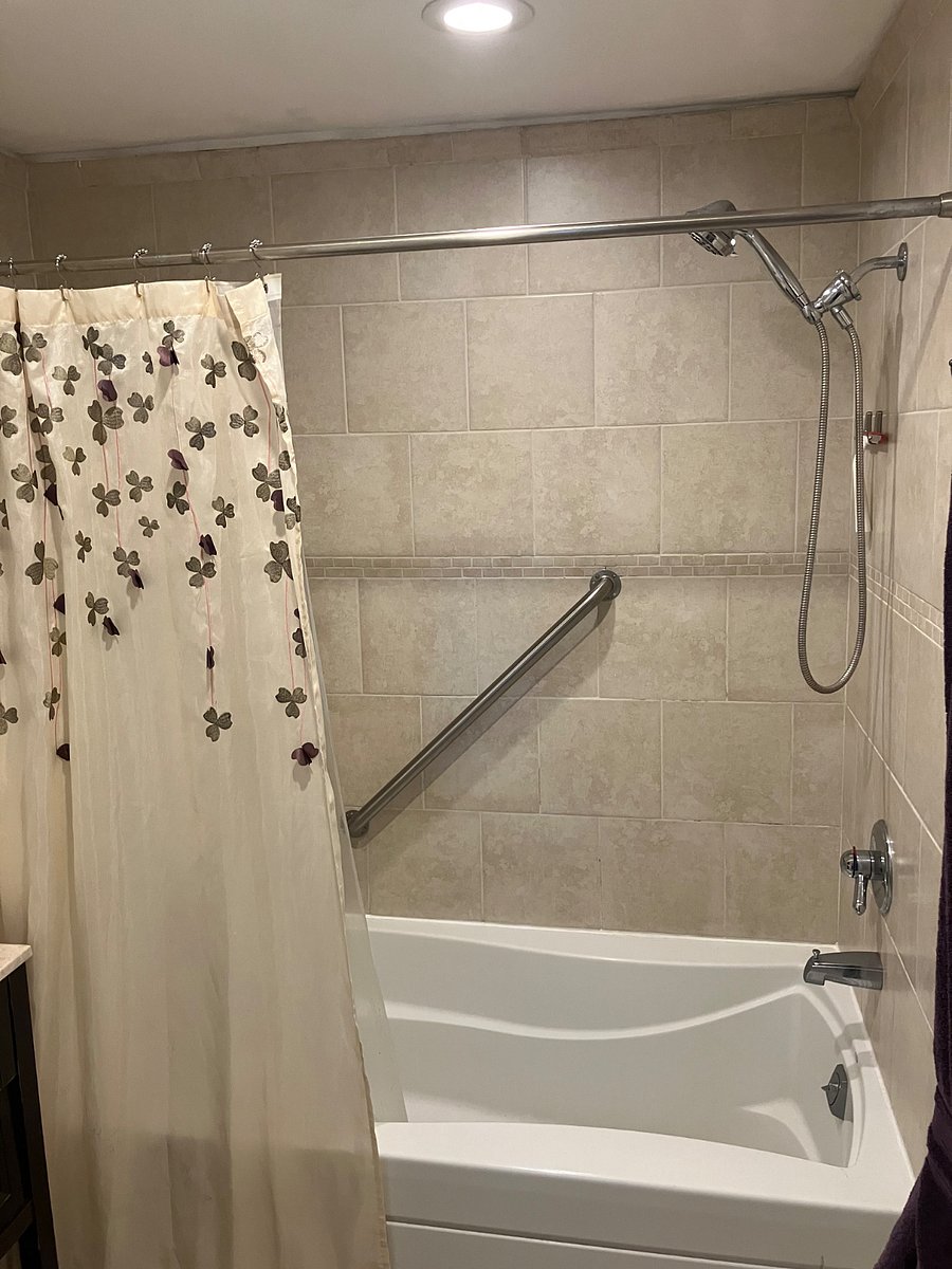master bath- grab bars installed