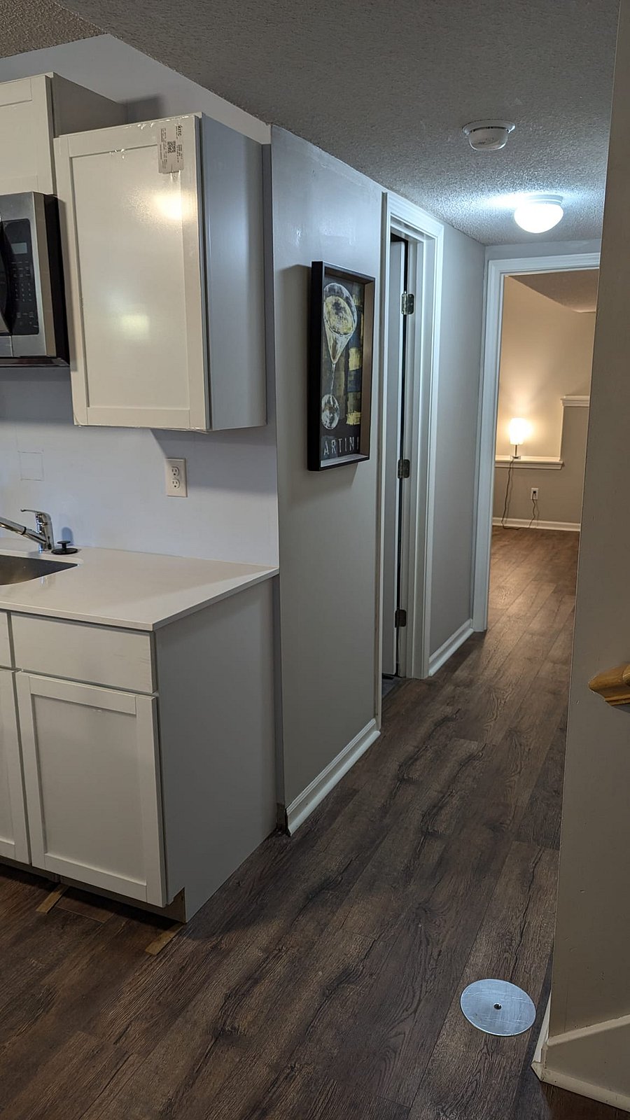 Hallway from Kitchen to Bathroom & Bedroom