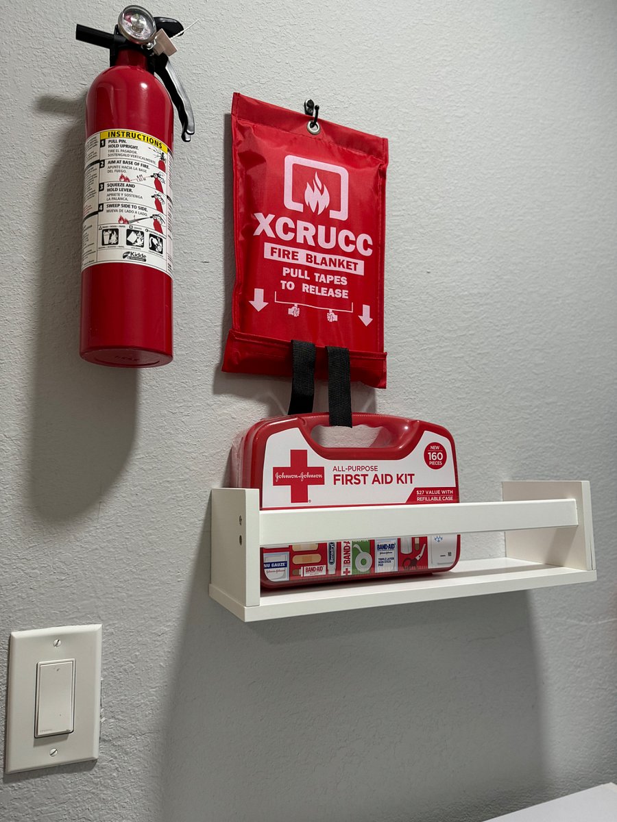 First Aid - Fire Extinguisher - Smoke Detector - Carbon Monoxide Detectors for Safety
