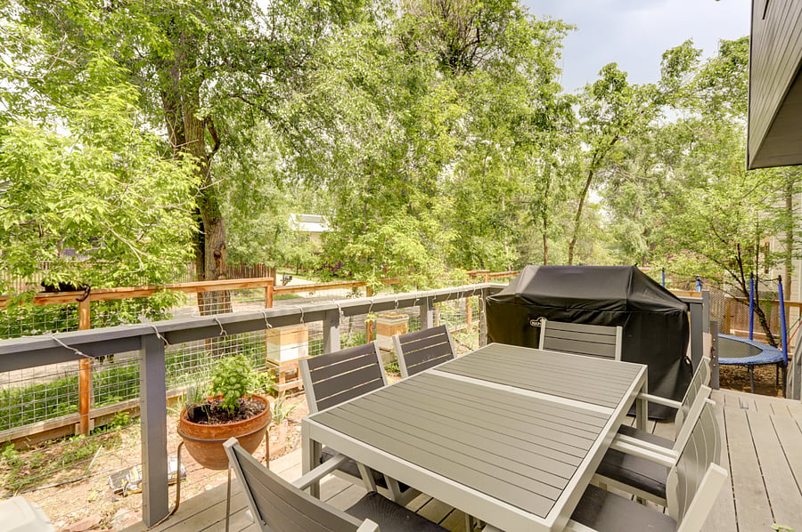 Grill and back porch
