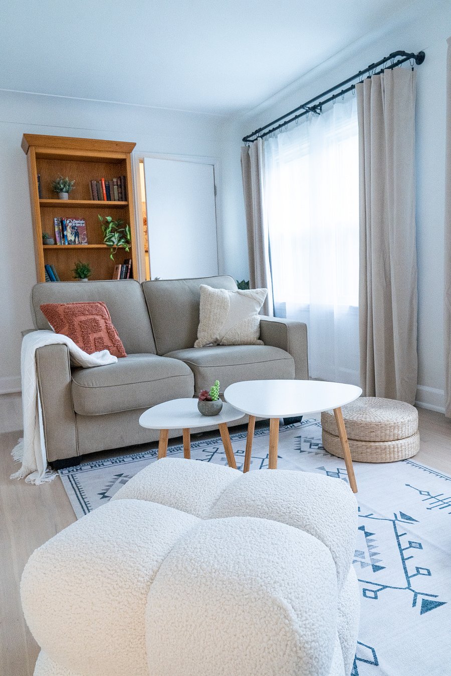 Living Room - Couch / Bookshelf View