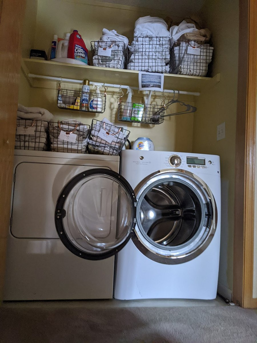 laundry is upstairs - shared w/ 2 housemates 