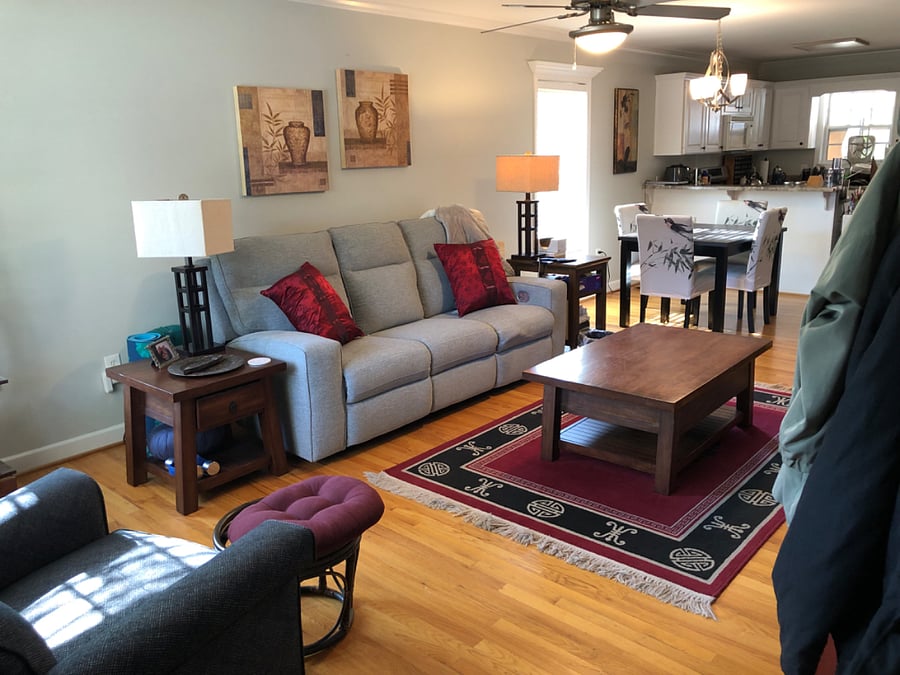 Living/dining shared downstairs