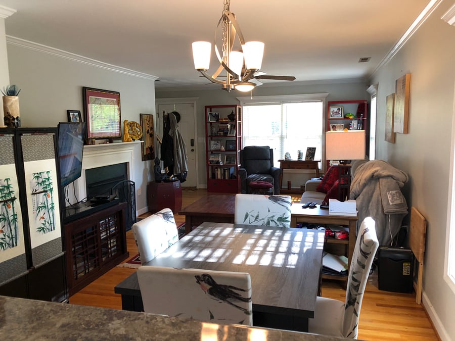 Downstairs shared living & dining area