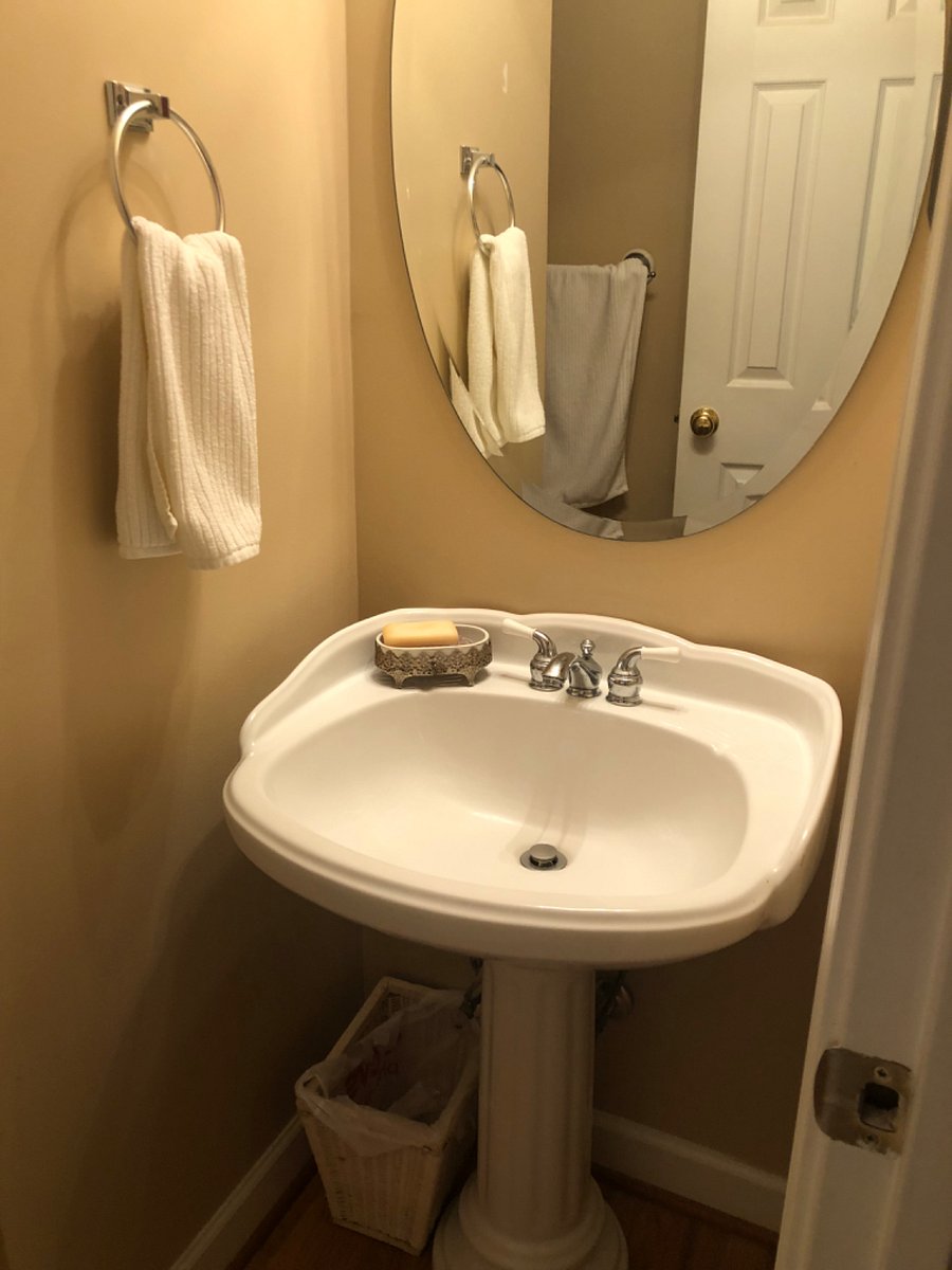 First floor powder room