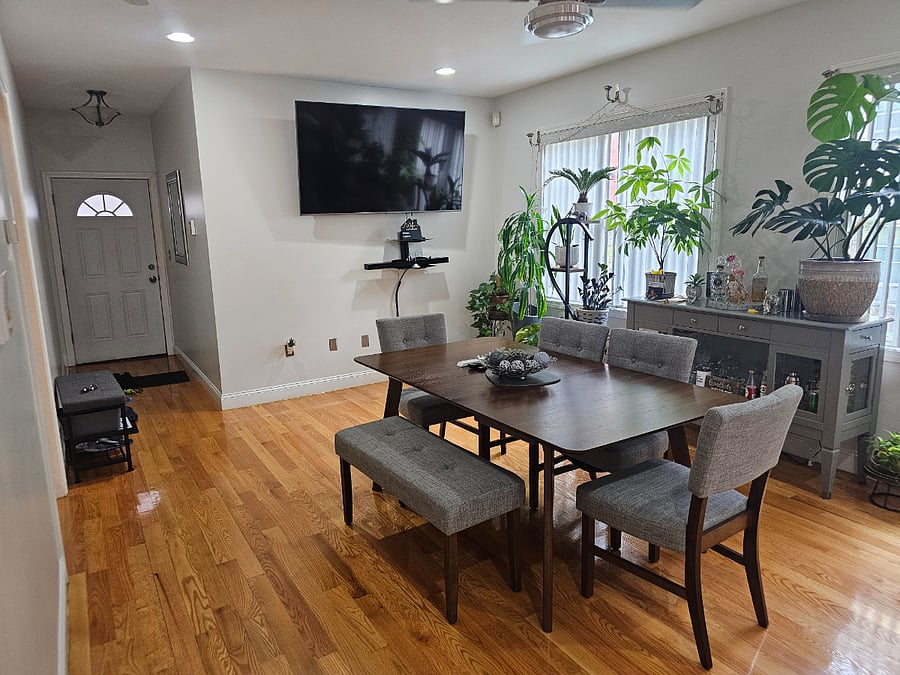 Dining area (plants will not be included in rental )