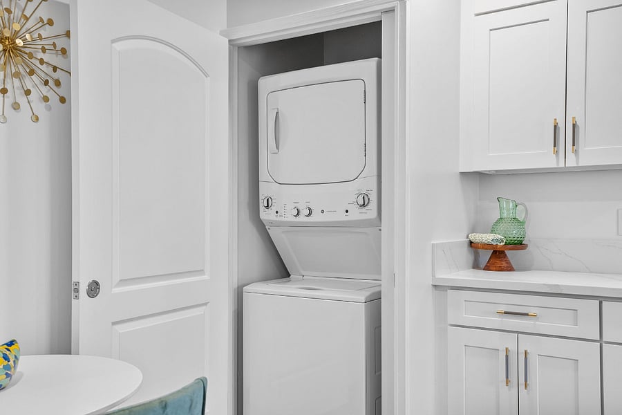 Private laundry inside unit 