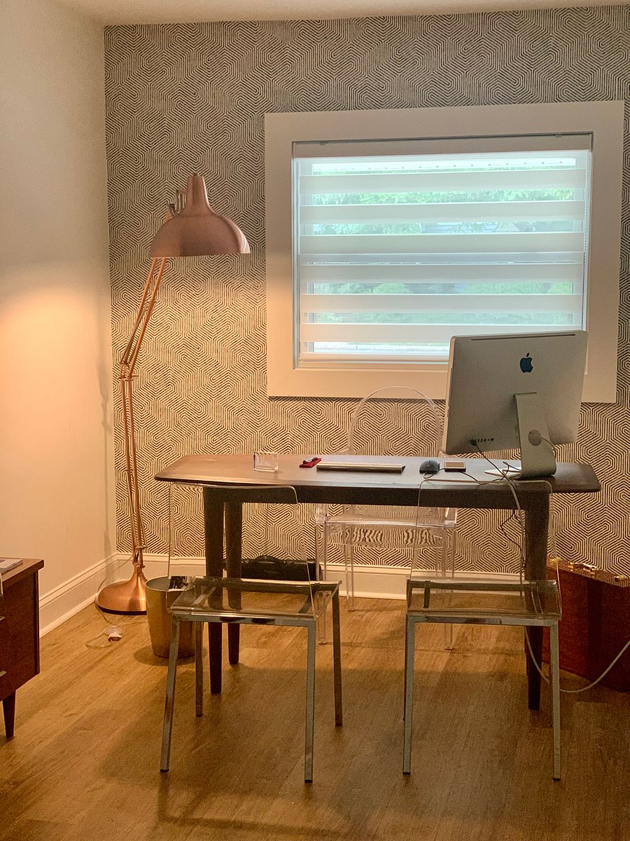 separate quiet fully equipped workspace.