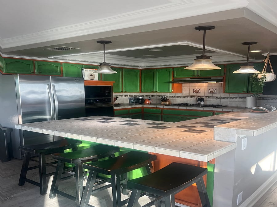 Fully stocked kitchen