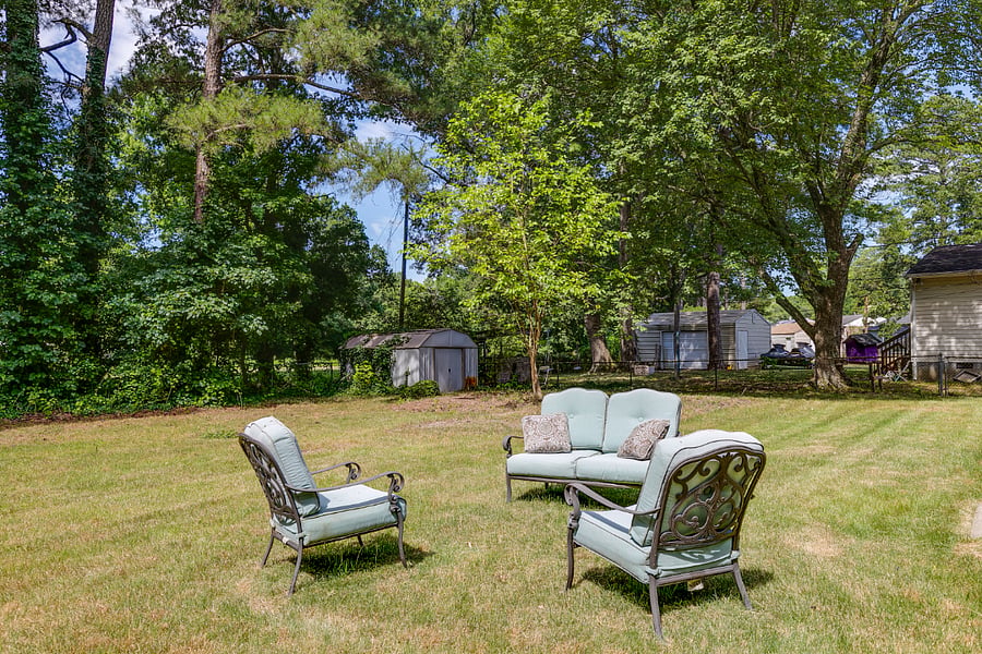 Large, private backyard