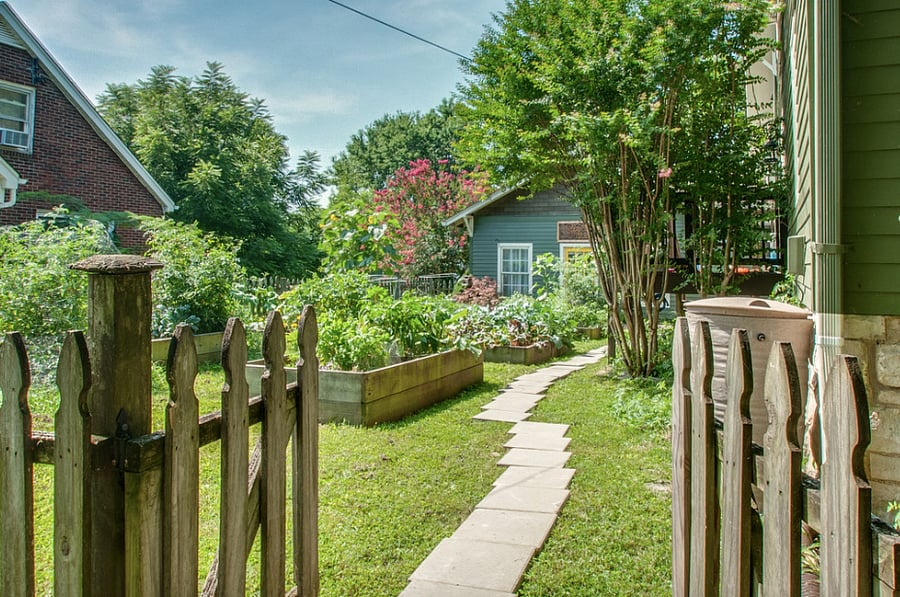 Entry gate to cottage.