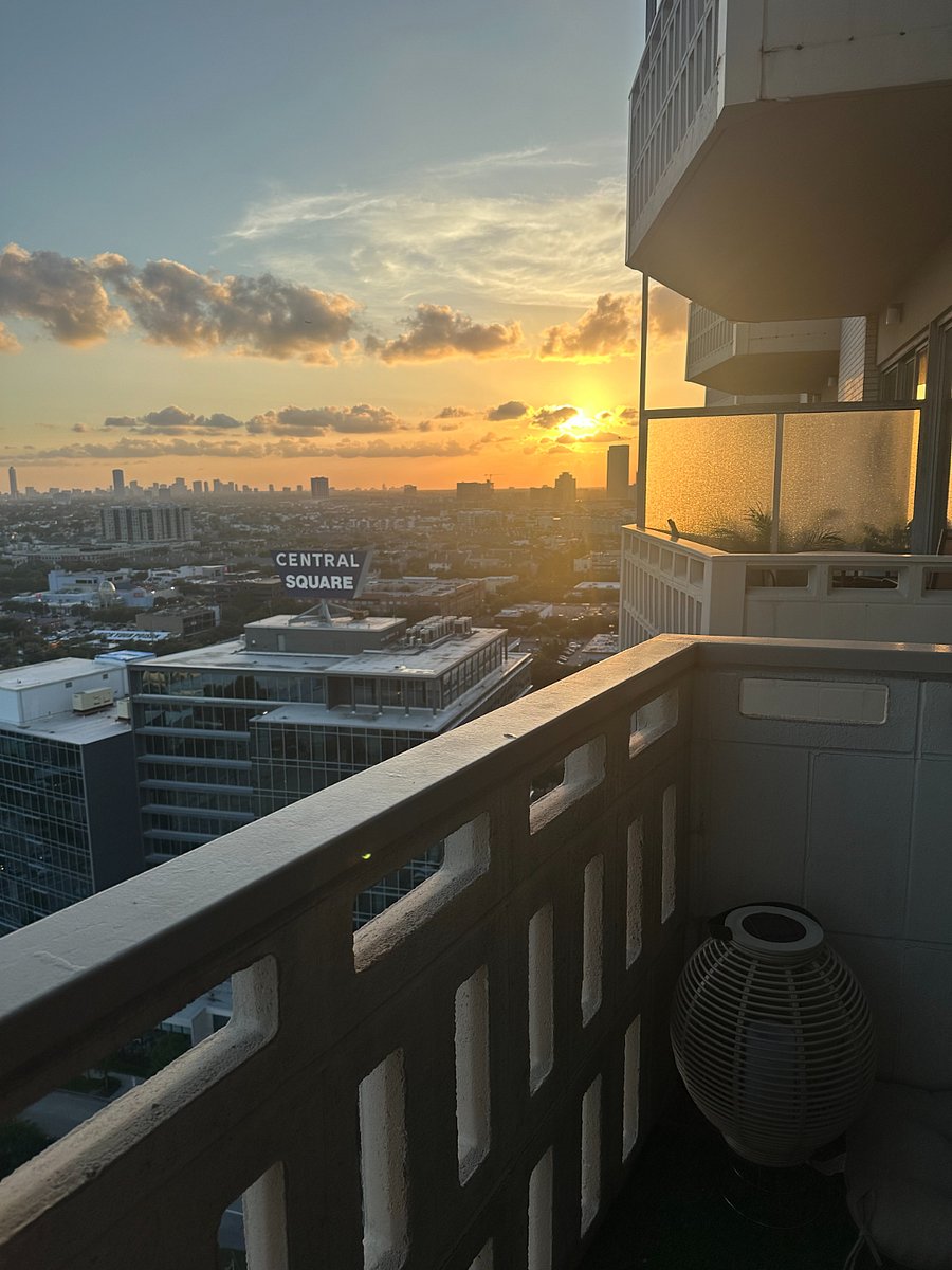 Balcony sunset.