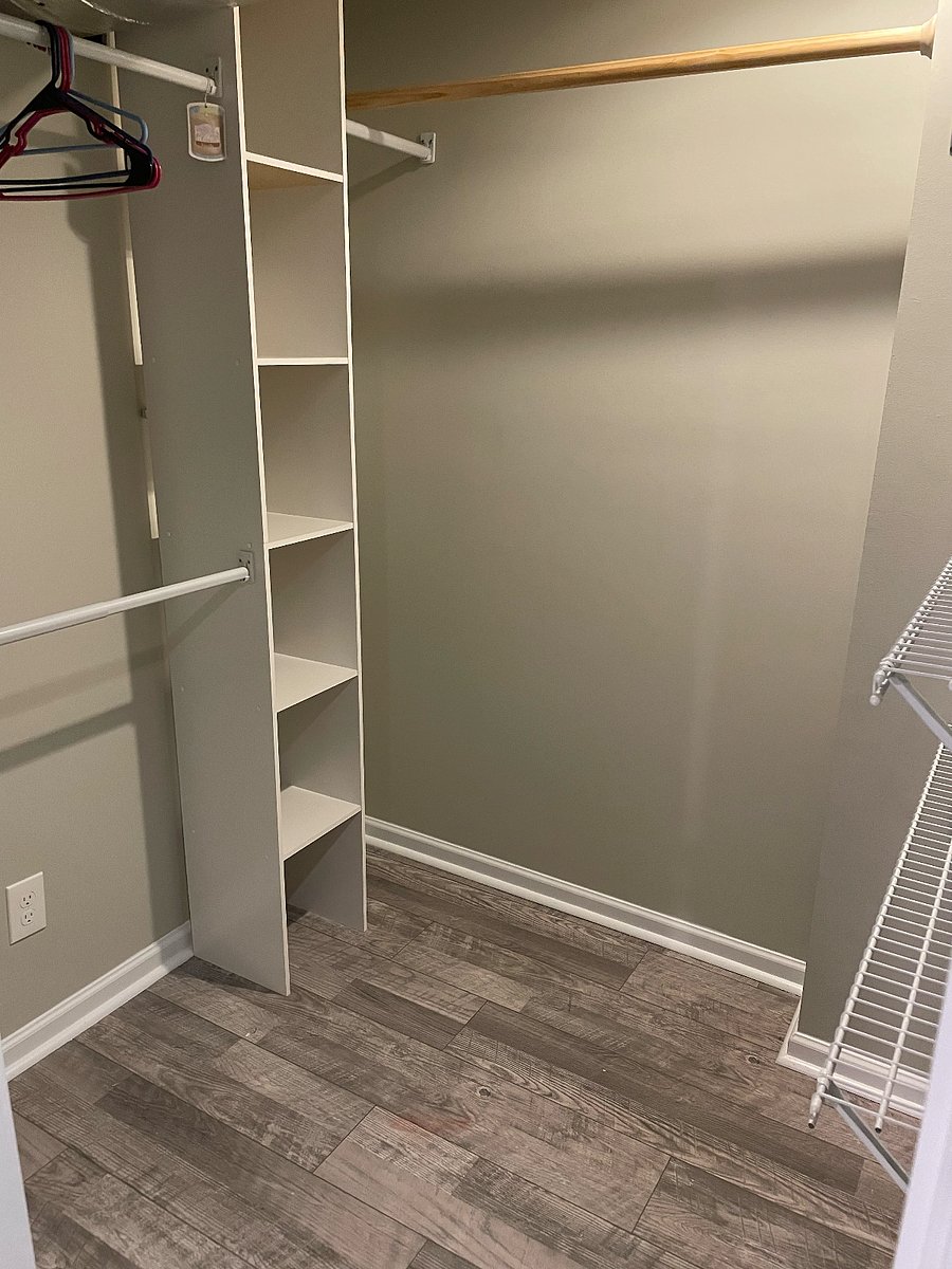 Spacious walk-in closet for plenty of your storage needs.