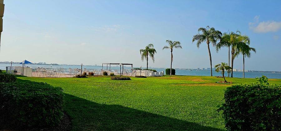 Just steps away from your pool and hot tub with spectacular views of the Boca Ciega Bay