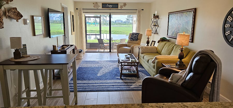 View of the 10th hole from the kitchen