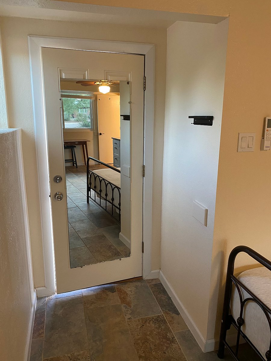 Entry door - mirror on back side