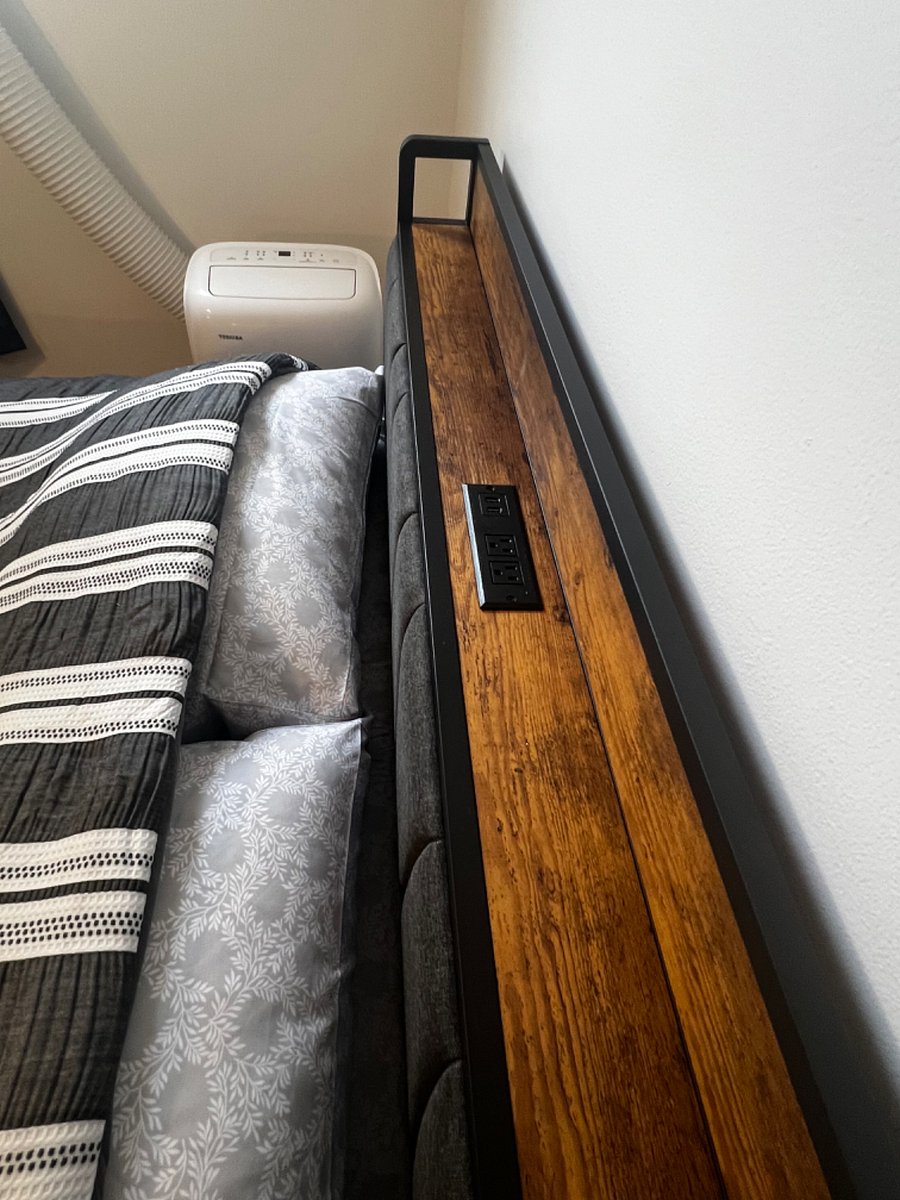 Plug for phone or electronics (also usb port) on bed frame