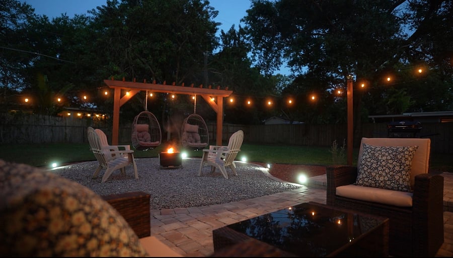 Additional backyard amenities for relaxation and comfort.
