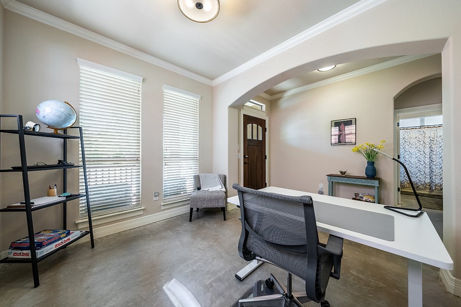 Office Area with Adjustable Chair and Desk