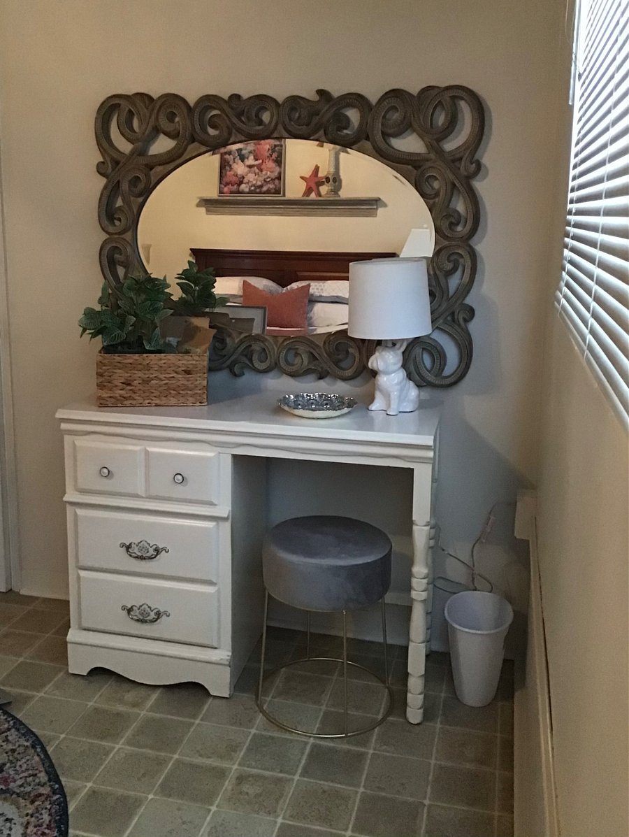 Guest bedroom vanity area