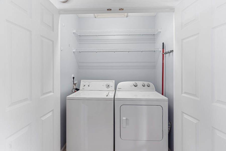 Laundry in units.