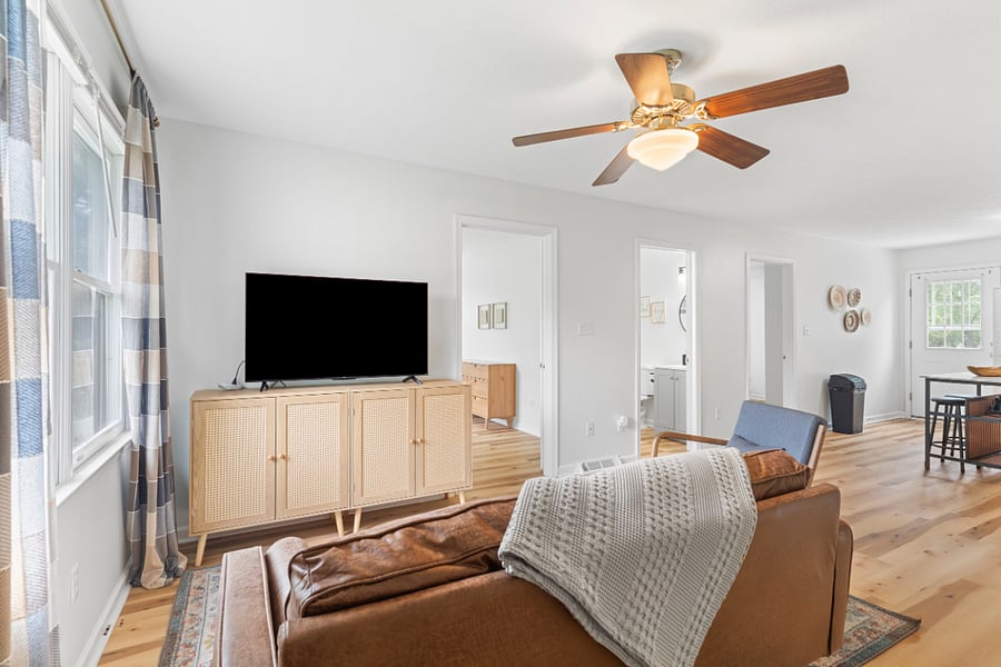 Spacious rooms with open concept kitchen/ living.