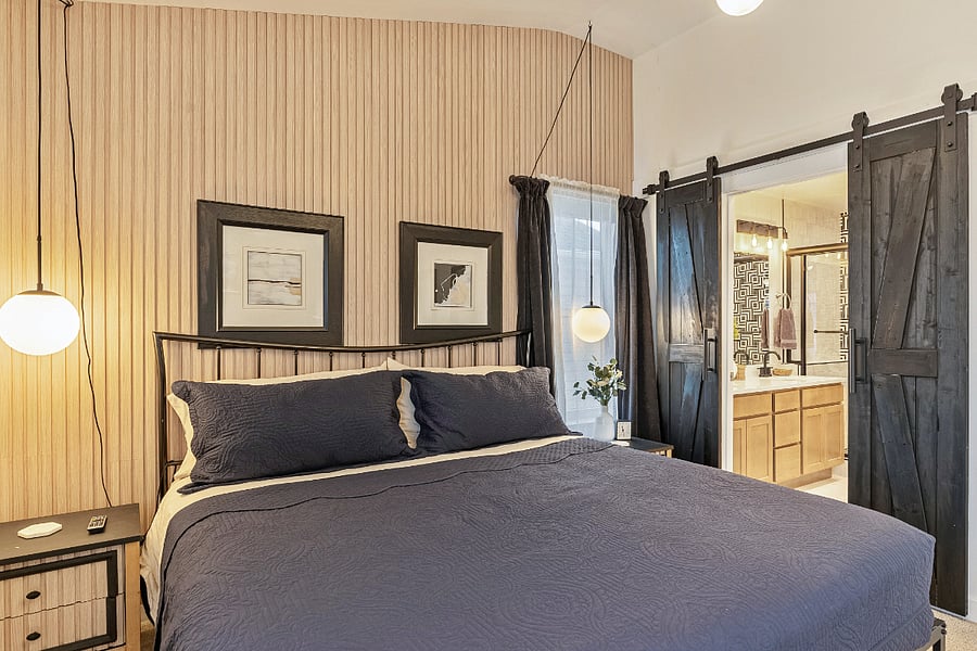 Bedroom #2 (Master) - Sconces on either side of bed. 