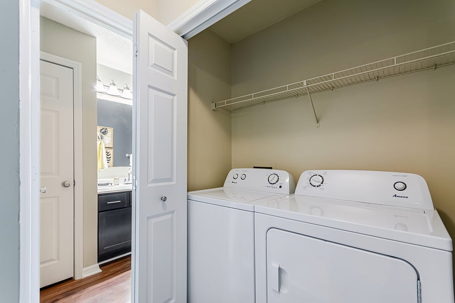 In-unit washer and dryer.