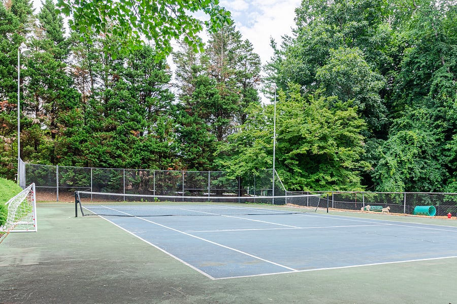 On-site tennis court.